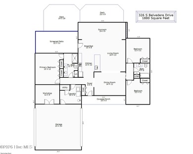 Immaculate GOLF-COURSE FRONT RANCH on the stately ''SOUTH on Belvedere Country Club in North Carolina - for sale on GolfHomes.com, golf home, golf lot