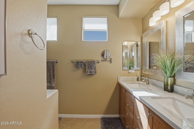 Located in the sought-after Mirage Trail condominium enclave on Legend Trail Golf Club in Arizona - for sale on GolfHomes.com, golf home, golf lot