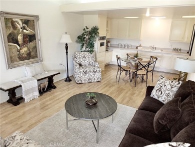 Charming and expanded one-bedroom, one-bathroom cottage nestled on Leisure World Seal Beach Golf Course in California - for sale on GolfHomes.com, golf home, golf lot
