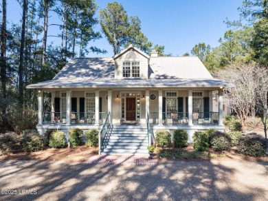 Infused with Southern charm, this custom-built home seamlessly on Old Tabby Links on Spring Island in South Carolina - for sale on GolfHomes.com, golf home, golf lot