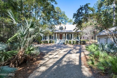 Infused with Southern charm, this custom-built home seamlessly on Old Tabby Links on Spring Island in South Carolina - for sale on GolfHomes.com, golf home, golf lot