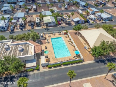 Welcome to your own private retreat in this stunning 1 bedroom on Palm Creek Golf and RV Resort in Arizona - for sale on GolfHomes.com, golf home, golf lot
