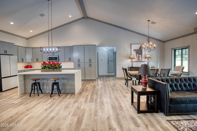 This stunning single-story custom farmhouse-style home, built in on Torreon Golf Club in Arizona - for sale on GolfHomes.com, golf home, golf lot