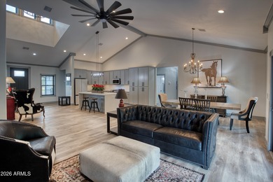 This stunning single-story custom farmhouse-style home, built in on Torreon Golf Club in Arizona - for sale on GolfHomes.com, golf home, golf lot