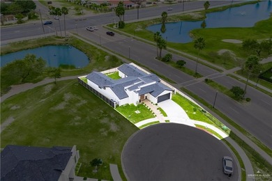 Stunning 2024 custom-built home sits on a desirable corner lot on Los Lagos Golf Club in Texas - for sale on GolfHomes.com, golf home, golf lot