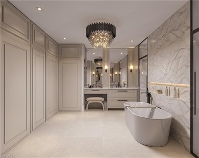 New construction luxury residence featuring impressive ceiling on Royal Tee Country Club in Florida - for sale on GolfHomes.com, golf home, golf lot