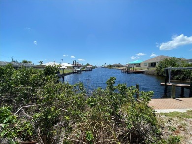 Rare Southern exposure GULF ACCESS WITH SEAWALL lot looking down on Burnt Store Golf Club in Florida - for sale on GolfHomes.com, golf home, golf lot