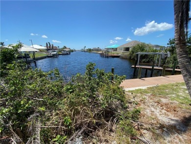 Rare Southern exposure GULF ACCESS WITH SEAWALL lot looking down on Burnt Store Golf Club in Florida - for sale on GolfHomes.com, golf home, golf lot