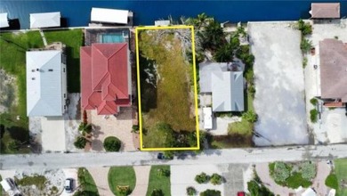 LARGE 64' x 114' sq ft LOT is on a Deep  Wide GULF ACCESS Canal on Fort Myers Beach and Golf Club in Florida - for sale on GolfHomes.com, golf home, golf lot