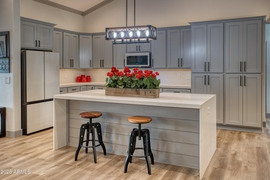 This stunning single-story custom farmhouse-style home, built in on Torreon Golf Club in Arizona - for sale on GolfHomes.com, golf home, golf lot