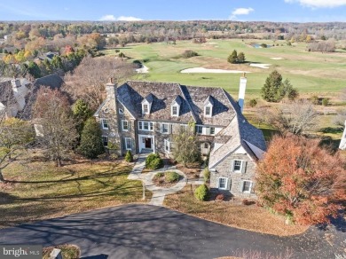 Stunning stone colonial with unobstructed views overlooking on Applebrook Golf Club in Pennsylvania - for sale on GolfHomes.com, golf home, golf lot