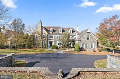 Stunning stone colonial with unobstructed views overlooking on Applebrook Golf Club in Pennsylvania - for sale on GolfHomes.com, golf home, golf lot