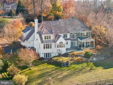 Stunning stone colonial with unobstructed views overlooking on Applebrook Golf Club in Pennsylvania - for sale on GolfHomes.com, golf home, golf lot