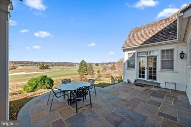 Stunning stone colonial with unobstructed views overlooking on Applebrook Golf Club in Pennsylvania - for sale on GolfHomes.com, golf home, golf lot