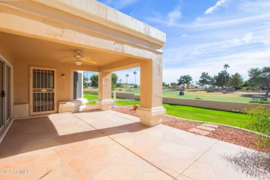 Enjoy the beautiful golf-course views from the oversized patio on Westbrook Village / Vista Golf Course in Arizona - for sale on GolfHomes.com, golf home, golf lot