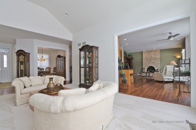 Located on a corner lot, this stunning 2-bedroom ranch home on The Merit Club in Illinois - for sale on GolfHomes.com, golf home, golf lot