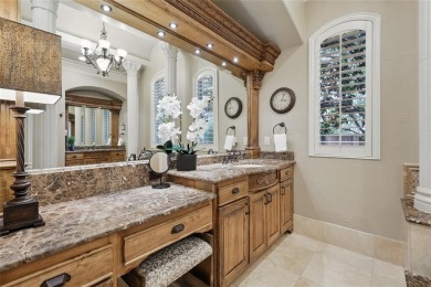 Exceptional custom-designed home with a stunning stone and brick on Sky Creek Ranch Golf Club in Texas - for sale on GolfHomes.com, golf home, golf lot