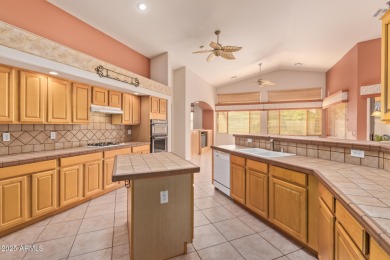 Start your new chapter in this stunning single-story home in on Arizona Traditions Golf Club in Arizona - for sale on GolfHomes.com, golf home, golf lot