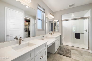 This impeccably maintained residence boasts sophisticated on Tuscany Falls At Pebble Creek in Arizona - for sale on GolfHomes.com, golf home, golf lot