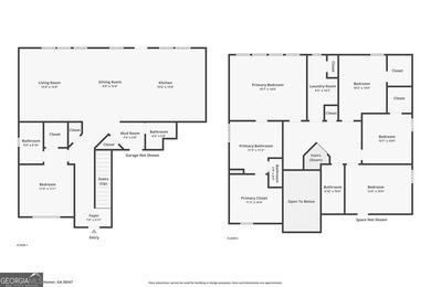 Welcome home to this beautifully upgraded 5BR/3.5BA Bedford plan on Chimney Oaks Golf Club in Georgia - for sale on GolfHomes.com, golf home, golf lot