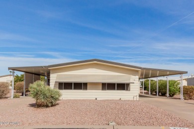 Welcome to this move-in-ready, well-maintained double-wide on Fountain of the Sun Country Club in Arizona - for sale on GolfHomes.com, golf home, golf lot