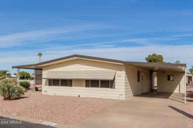 Welcome to this move-in-ready, well-maintained double-wide on Fountain of the Sun Country Club in Arizona - for sale on GolfHomes.com, golf home, golf lot