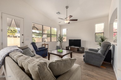 Home has two bedrooms, den, two baths and a three-car extended on Arizona Traditions Golf Club in Arizona - for sale on GolfHomes.com, golf home, golf lot