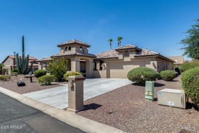 Discover the perfect retirement retreat in this 2 bed / 2 bath on Tuscany Falls At Pebble Creek in Arizona - for sale on GolfHomes.com, golf home, golf lot