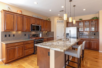 BEAUTIFUL TEE TO GREEN GOLF COURSE VIEW of TFE #4. Backyard has on Tuscany Falls At Pebble Creek in Arizona - for sale on GolfHomes.com, golf home, golf lot