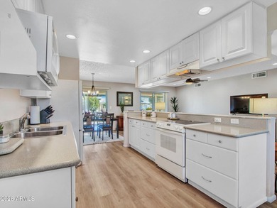 Welcome to your updated retreat in Sun City! This charming 2-bed on Sun City Lakes West and East in Arizona - for sale on GolfHomes.com, golf home, golf lot