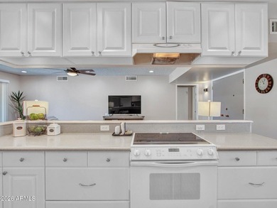 Welcome to your updated retreat in Sun City! This charming 2-bed on Sun City Lakes West and East in Arizona - for sale on GolfHomes.com, golf home, golf lot