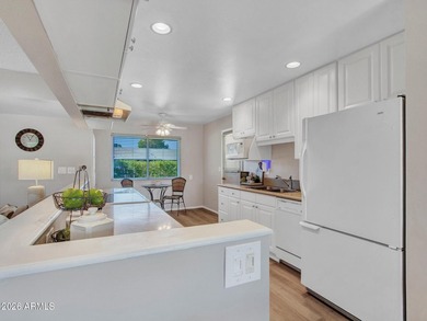 Welcome to your updated retreat in Sun City! This charming 2-bed on Sun City Lakes West and East in Arizona - for sale on GolfHomes.com, golf home, golf lot