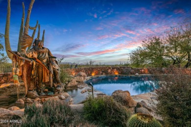 Masterful architecture by Lee Hutchison creating this Sonoran on Desert Mountain Golf Club - Renegade Course in Arizona - for sale on GolfHomes.com, golf home, golf lot