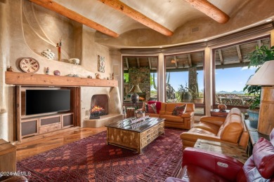 Masterful architecture by Lee Hutchison creating this Sonoran on Desert Mountain Golf Club - Renegade Course in Arizona - for sale on GolfHomes.com, golf home, golf lot