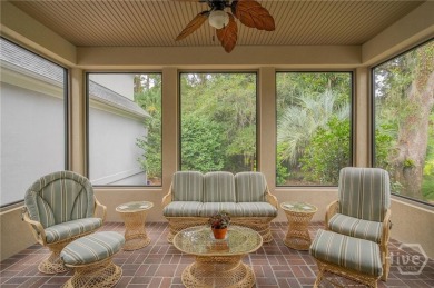 Delight in the exceptional curb appeal of this spacious patio on The Landings Club - Palmetto in Georgia - for sale on GolfHomes.com, golf home, golf lot