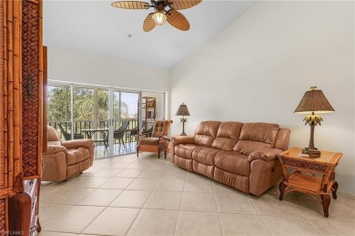 A room with a view.  This lanai overlooks two fairways and you on Spanish Wells Golf and Country Club in Florida - for sale on GolfHomes.com, golf home, golf lot