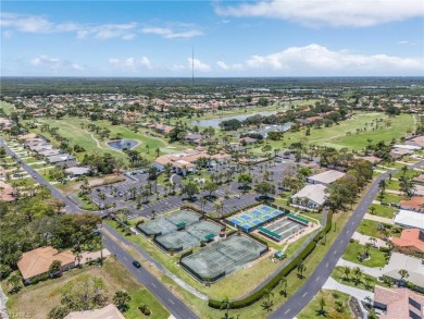 A room with a view.  This lanai overlooks two fairways and you on Spanish Wells Golf and Country Club in Florida - for sale on GolfHomes.com, golf home, golf lot