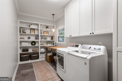 This exceptional home is nestled on a peaceful and private 1 on North Fulton Golf Course in Georgia - for sale on GolfHomes.com, golf home, golf lot