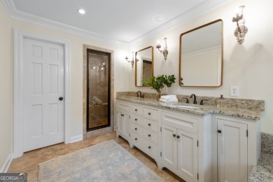 This exceptional home is nestled on a peaceful and private 1 on North Fulton Golf Course in Georgia - for sale on GolfHomes.com, golf home, golf lot