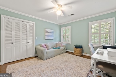 This exceptional home is nestled on a peaceful and private 1 on North Fulton Golf Course in Georgia - for sale on GolfHomes.com, golf home, golf lot
