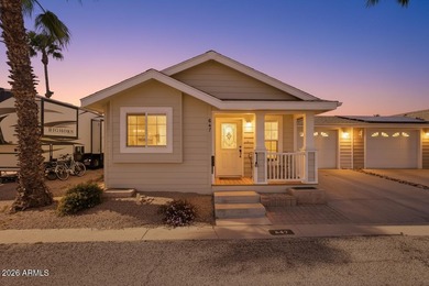 Located behind the guarded entrance of Pueblo El Mirage RV on Pueblo Golf Course in Arizona - for sale on GolfHomes.com, golf home, golf lot