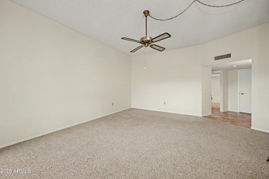 Welcome to this charming single-level attached home in Sun City on Sun City Lakes West and East in Arizona - for sale on GolfHomes.com, golf home, golf lot