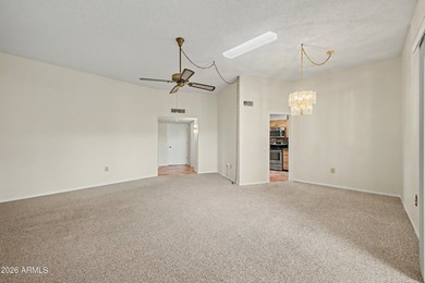 Welcome to this charming single-level attached home in Sun City on Sun City Lakes West and East in Arizona - for sale on GolfHomes.com, golf home, golf lot