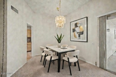 Welcome to this charming single-level attached home in Sun City on Sun City Lakes West and East in Arizona - for sale on GolfHomes.com, golf home, golf lot