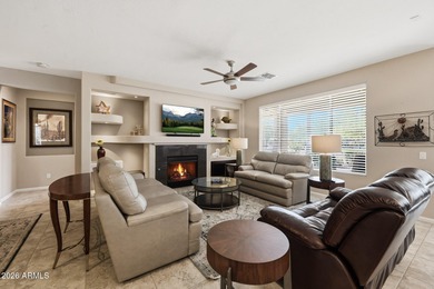 Welcome home to this beautifully upgraded Newport model, nestled on Tuscany Falls At Pebble Creek in Arizona - for sale on GolfHomes.com, golf home, golf lot