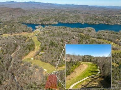 This sloping lot is located along the 17th Fairway Golf Course on Lake Toxaway Country Club in North Carolina - for sale on GolfHomes.com, golf home, golf lot