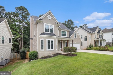 Stunning stucco home in the highly sought-after Summer Grove on Summergrove Golf Club in Georgia - for sale on GolfHomes.com, golf home, golf lot
