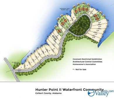 Lakefront Lot with 87 Ft of Waterfront on Wilson Lake - Hunter on The Shoals Golf Club in Alabama - for sale on GolfHomes.com, golf home, golf lot