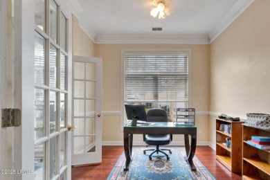 This 3-bedroom home with an office and a sunroom offers a split on Eagles Pointe Golf Club in South Carolina - for sale on GolfHomes.com, golf home, golf lot