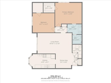 Desirable, bright and beautifully updated 3rd Floor condo with on Flagg Creek Golf Course in Illinois - for sale on GolfHomes.com, golf home, golf lot